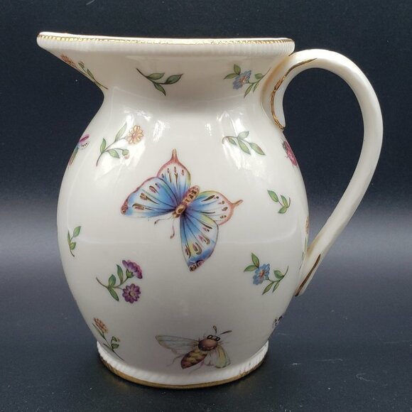 Skye McGhie Conservatory Fine Porcelain Butterfly Pitcher Wall Pocket - Picture 1 of 11